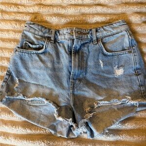 Zara High Rise Jean Shorts